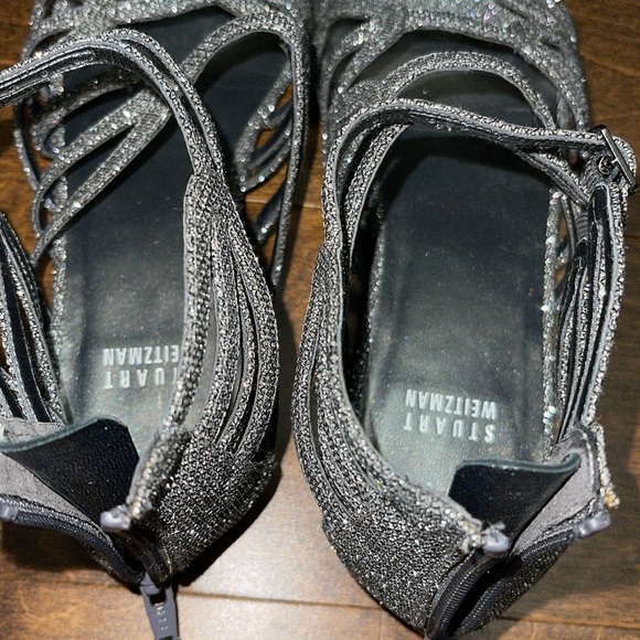 New, Stuart Weitzman Athens Metallic Gladiator Sandal - Picture 9 of 15